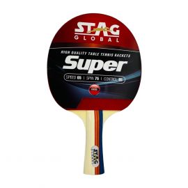 Stag Super Table Tennis Racket - Red, Black