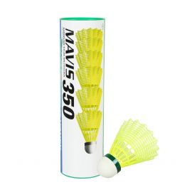 YONEX Mavis 350 Nylon Shuttle Cock Pack of 6 (Yellow)