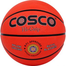 Cosco Hi-Grip Rubber Basket Ball, (Size 6, Orange)