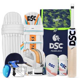 DSC Premium Kashmir Willow Cricket Complete Kit with Helmet