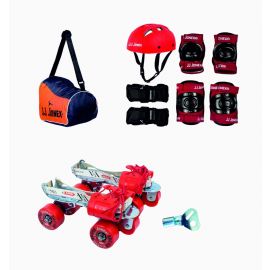 JJ JONEX Unisex Tenacity Adjustable Rollerderby Wheel Skates Combo